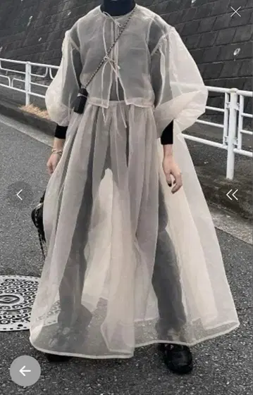 PERNA 오간자 레이어드 원피스