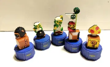 슈퍼 마리오 피규어 5개 세트 병뚜껑