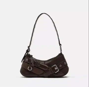 다크 브라운 가죽 숄더백