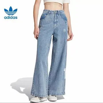아디다스 데님 블루 아디브레이크 청바지 와이드 팬츠