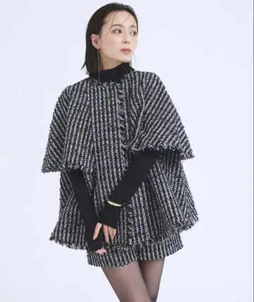 [ 셋업 ] anuans 트위드 케이프 자켓 트위드 숏팬츠