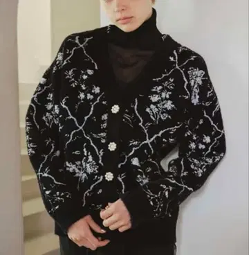 FURFUR 플라워 부케 니트 가디건