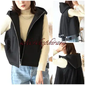 2025 신상 Deux Amour 등 튤 겹침 본딩 베스트 F