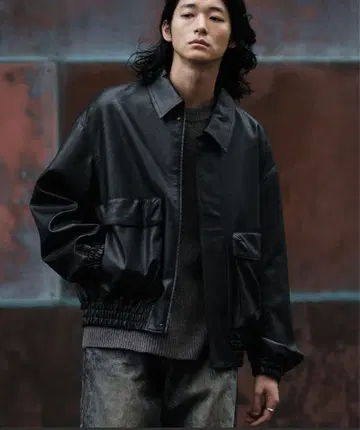 WYM LIDNM ARTIFICIAL GRAIN SHORT BLOUSON