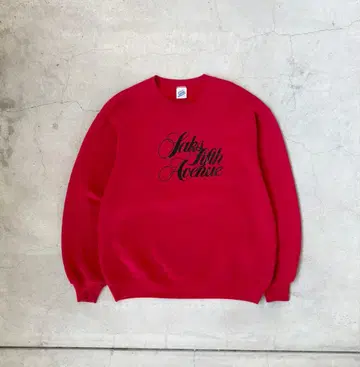 80s usa JERZEES 맨투맨 트레이닝복 레드 짧은 기장