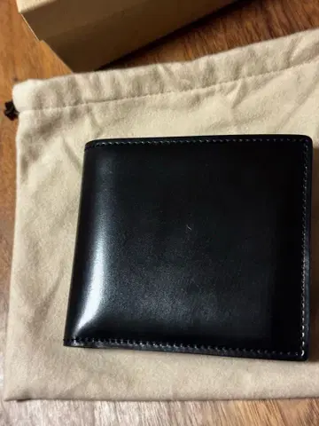 ganzo 쉘 코도반 이단 접이식 동전 지갑 포함