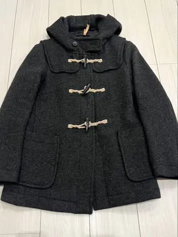 UNIQLO 다크 그레이 더플 코트 여성용 M 사이즈