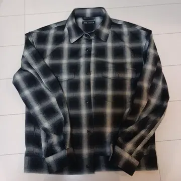 (미사용 새상품) ZARA 릴랙스 핏 셔츠 자켓 체크 무늬 S