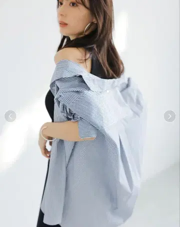 anuans 스트라이프 스탠다드 셔츠