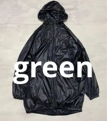 새상품급 일본제 green 현 hyke 돌먼 슬리브 나일론 후드티