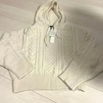 Heather 후드 부착 니트 스웨터