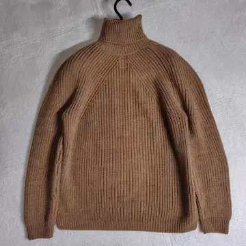 미사용에 가까움 현행 바토너 터틀넥 하이넥 두툼한 울 카멜