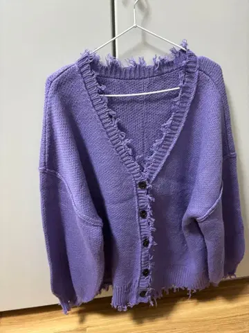 INGNI 퍼플 니트 가디건