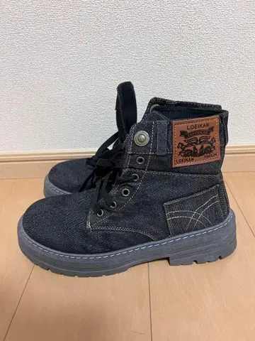 다크 데님 하이컷 부츠