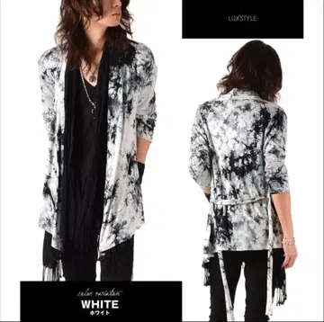 Bernings Sho V 락 올 패턴 가디건 7부 소매 M