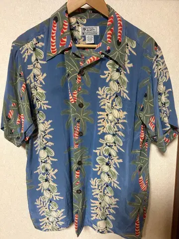 AVANTI 알로하 셔츠 실크 100%