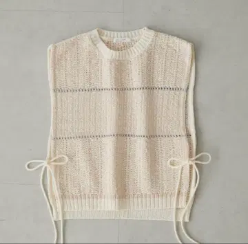 북유럽, 코튼 리리얀 니트 베스트 아이보리