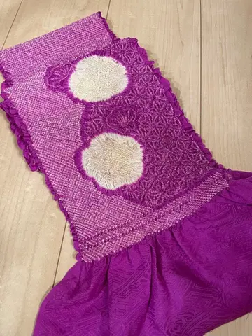 일본 정통 의상 소품 고급 허리띠 순수 실크 후리소데 총 조임 보라색