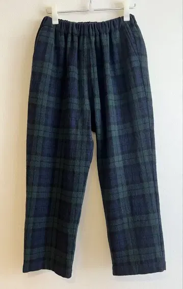 이치 울 믹스 타탄 릴랙스 팬츠