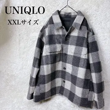 [ 새상품급 ] UNIQLO 그레이 계열 체크 자켓 XXL