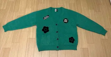 MARY QUANT x PUBLUX 콜라보 니트 가디건 (그린)