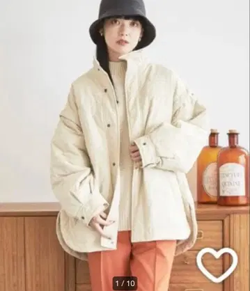 로리즈팜 퀼팅 블루종 소매 탈부착 가능 2WAY