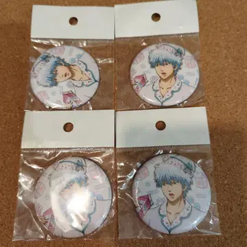 4종 은혼 파자마 패턴 캔뱃지 사카타 긴토키