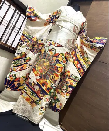 후리소데 풀세트 6점 사이즈 M 교유젠 순수 실크 금  자수 판매 종료