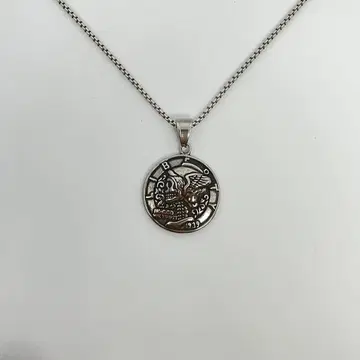 스컬 목걸이 코인 액세서리