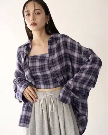 스나이델 SNIDEL 체크 플란넬 셔츠