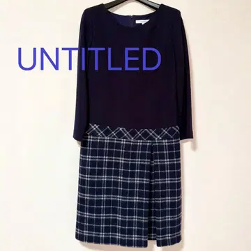 언타이틀 [새상품급] UNTITLED 이소재 도킹 원피스 네이비 네이비