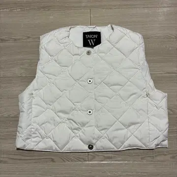 TAION 아이보리 퀼팅 다운 베스트