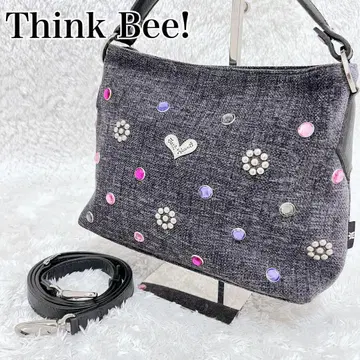 [ 미사용급 ] 싱크비 주얼 빈즈 숄더백 가죽 3way