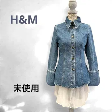 [ H&M ] Fitted Denim Shirt 데님 셔츠 블라우스 상의