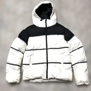다운 자켓 화이트/블랙