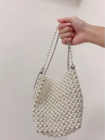 [ 새상품급 ] 펄 비즈 체인 백