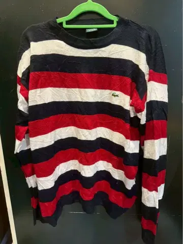 Lacoste 스트라이프 니트 스웨터
