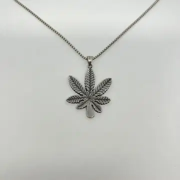 새상품 목걸이 잎 액세서리 펜던트 스테인리스