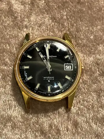 세이코 스포츠맨 블랙 미러 정크 수동 와인딩 남성용 손목시계 GP