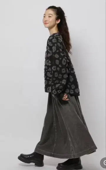 니코앤드 데님 모듬 플레어 스커트 M