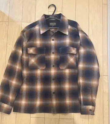 펜들턴 옴브레 체크 셔츠 브라운 블루