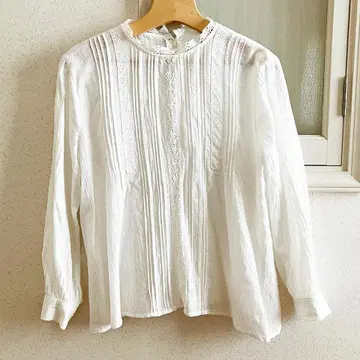 fig london 레이스 블라우스 화이트