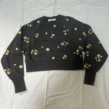 FURFUR 꽃무늬 자수 크롭 맨투맨