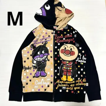 호빵맨 성인용 후드티 M 긴팔 후드 호빵맨 뮤지엄