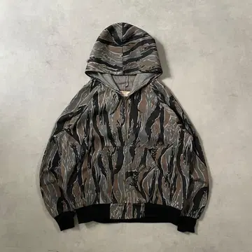 80s 카모플라쥬 블루종 집업 자켓