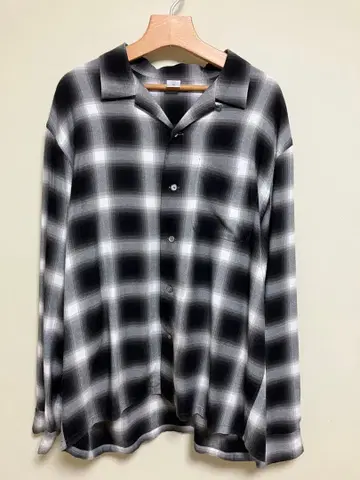 front11201 옴브레 체크 셔츠 M 사이즈