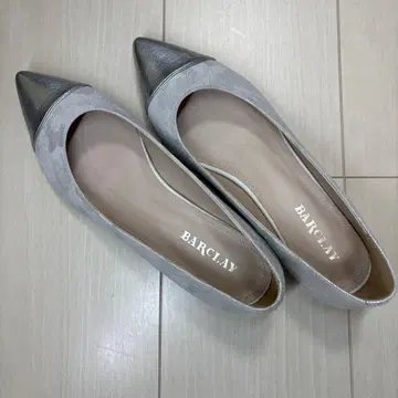 BARCLAY 실버 스틸레토 펌프스