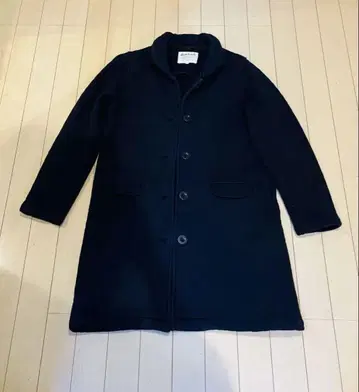 따뜻하고 부드러운 맨투맨 원단 퀼팅 코트 네이비 M USED