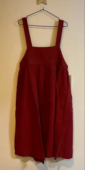 택 포함 새상품! 크로스 린넨 점프 스커트