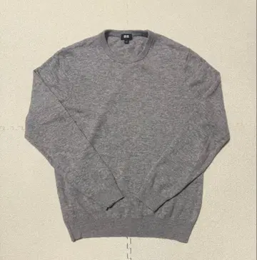 [새상품급] UNIQLO 캐시미어 100% 니트 크루넥 그레이 사이즈 L